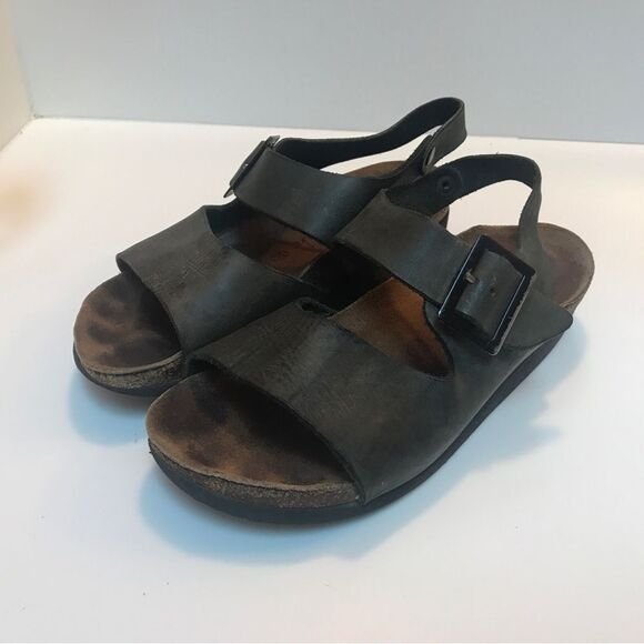 1990's Vintage Birkenstock Milano Sandals – Black Leather, Made in Germany (37) - Picture 3 of 15